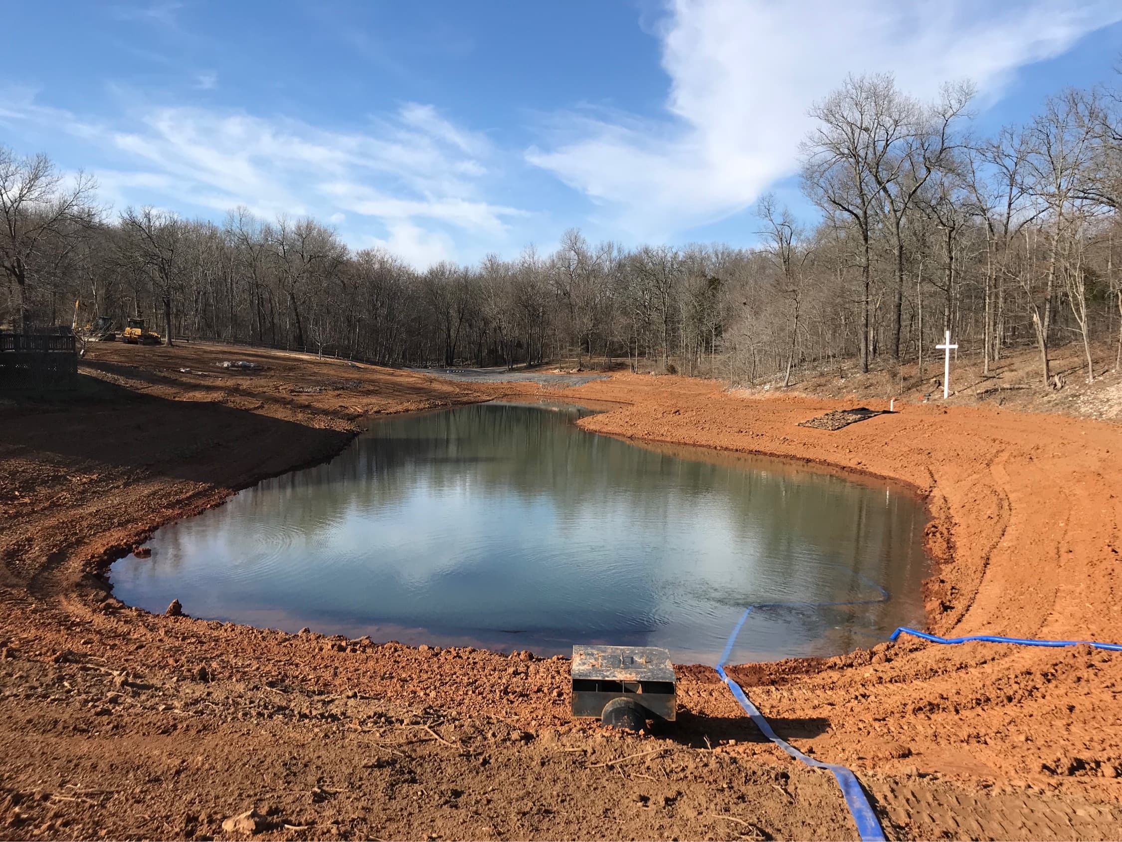 A new lake filling with water