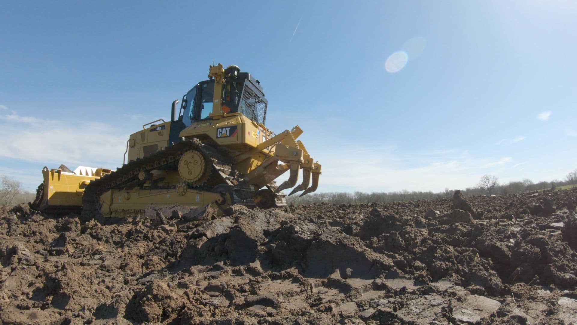 Land shaping on a Texas ranch property